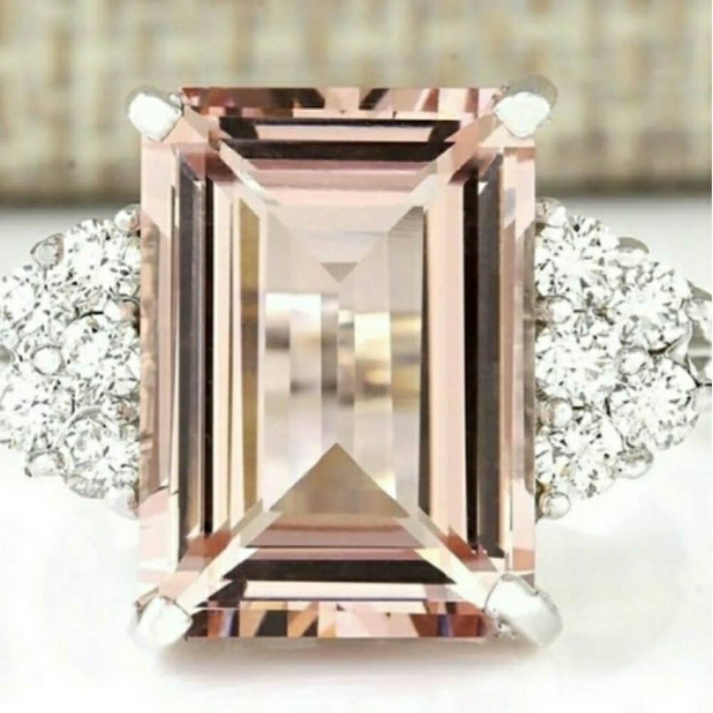 🎀 5.15 CT. Morganite Ring - Picture 2 of 7
